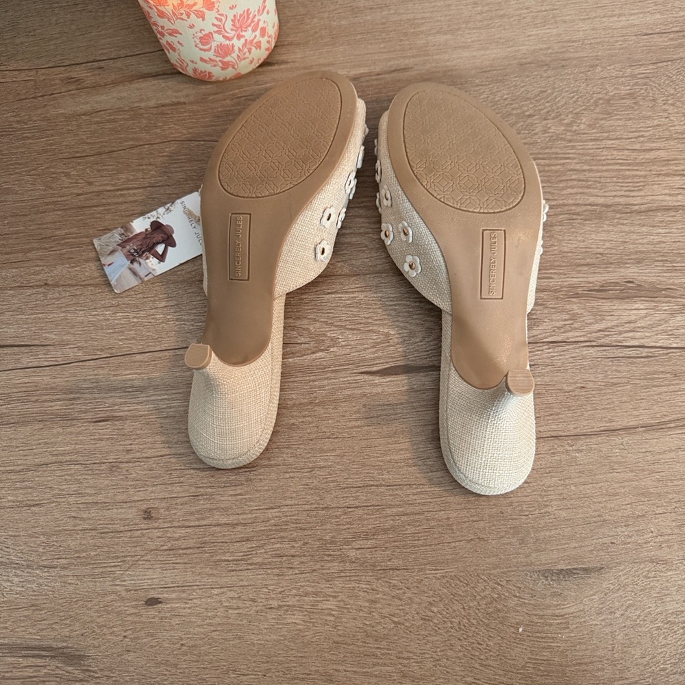 Sincerely Jules Floral Embellished Mules, 8.5, NWT - Picture 7 of 8